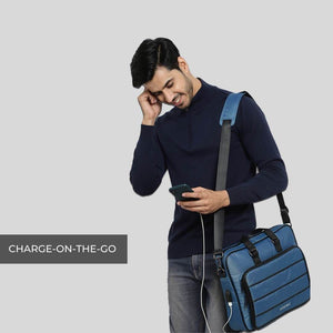 Neeson-Laptop Messenger Bag-Blue