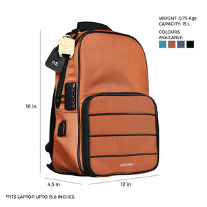 Rossi-Laptop Backpack-Rust