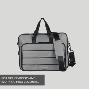 Neeson-Laptop Messenger Bag-Grey