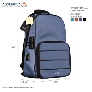 Rossi-Laptop Backpack-Blue