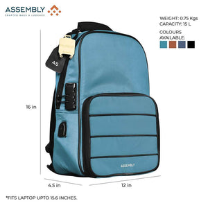 Rossi-Laptop Backpack-Teal