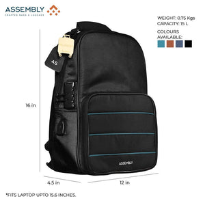 Rossi-Laptop Backpack-Black