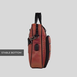 Neeson-Laptop Messenger Bag-Rust